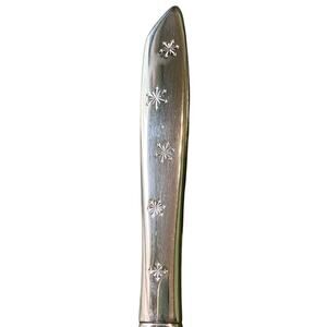 Vtg Atomic Snow Fall by Wallace Flatware Dinner Knife Stainless Glossy Starburst